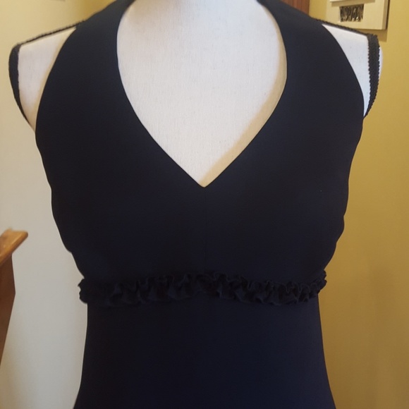 Amanda smith petite black dress with ruffle detail - Picture 2 of 8